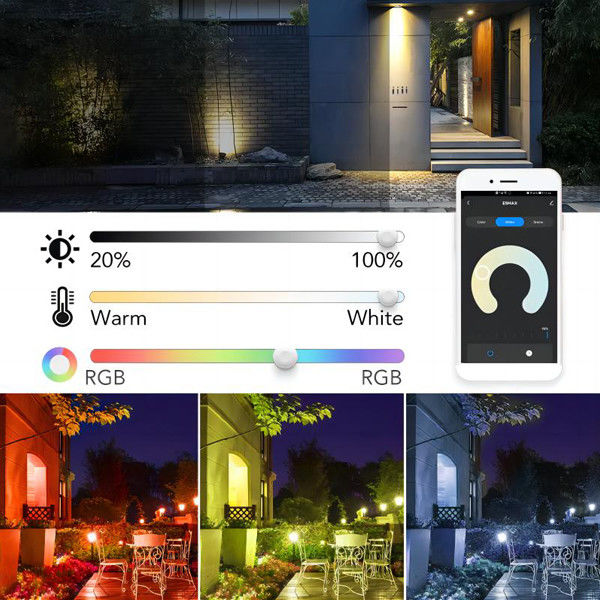 Smart RGB TUYA Flood Light 50W , Compatible Waterproof Outdoor LED Flood Lights