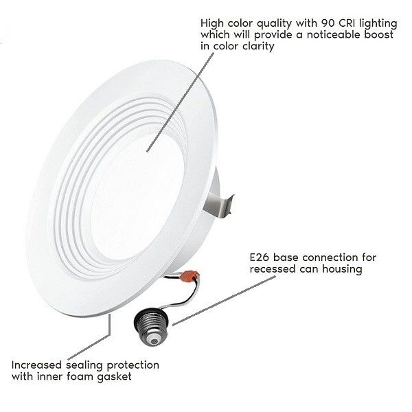 Flicker Free LED Ceiling Flush Recessed Ceiling Lights 3000k 650lm For Bedroom
