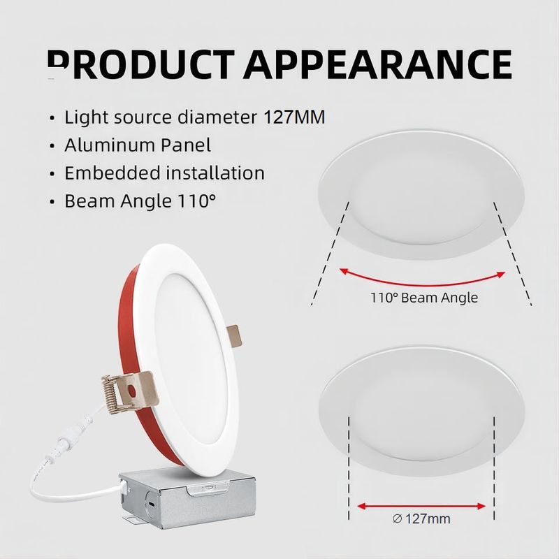 Fire Rated Dimmable LED Downlights 6inch 15w 5cct UL certified For Bathroom