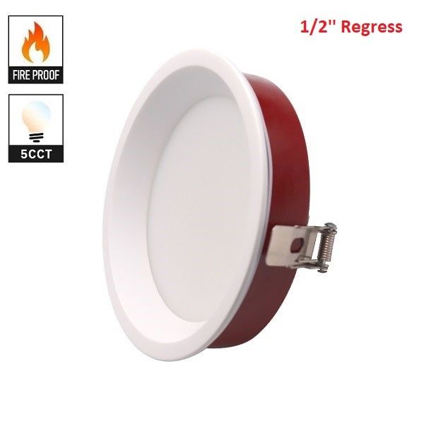 Type-ic  DIM10+DIMTR   4"  fire-rated recessed down light with anti-glare baffle, 120V-277V , Wet location