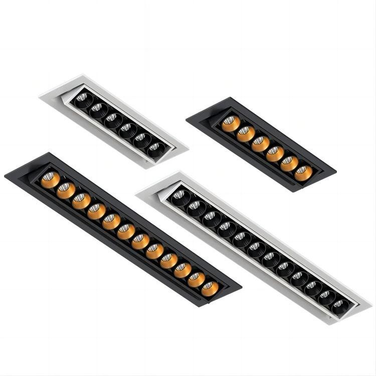 Customize Recessed Linear Spot Light 1100lm 12W Black Adjustable